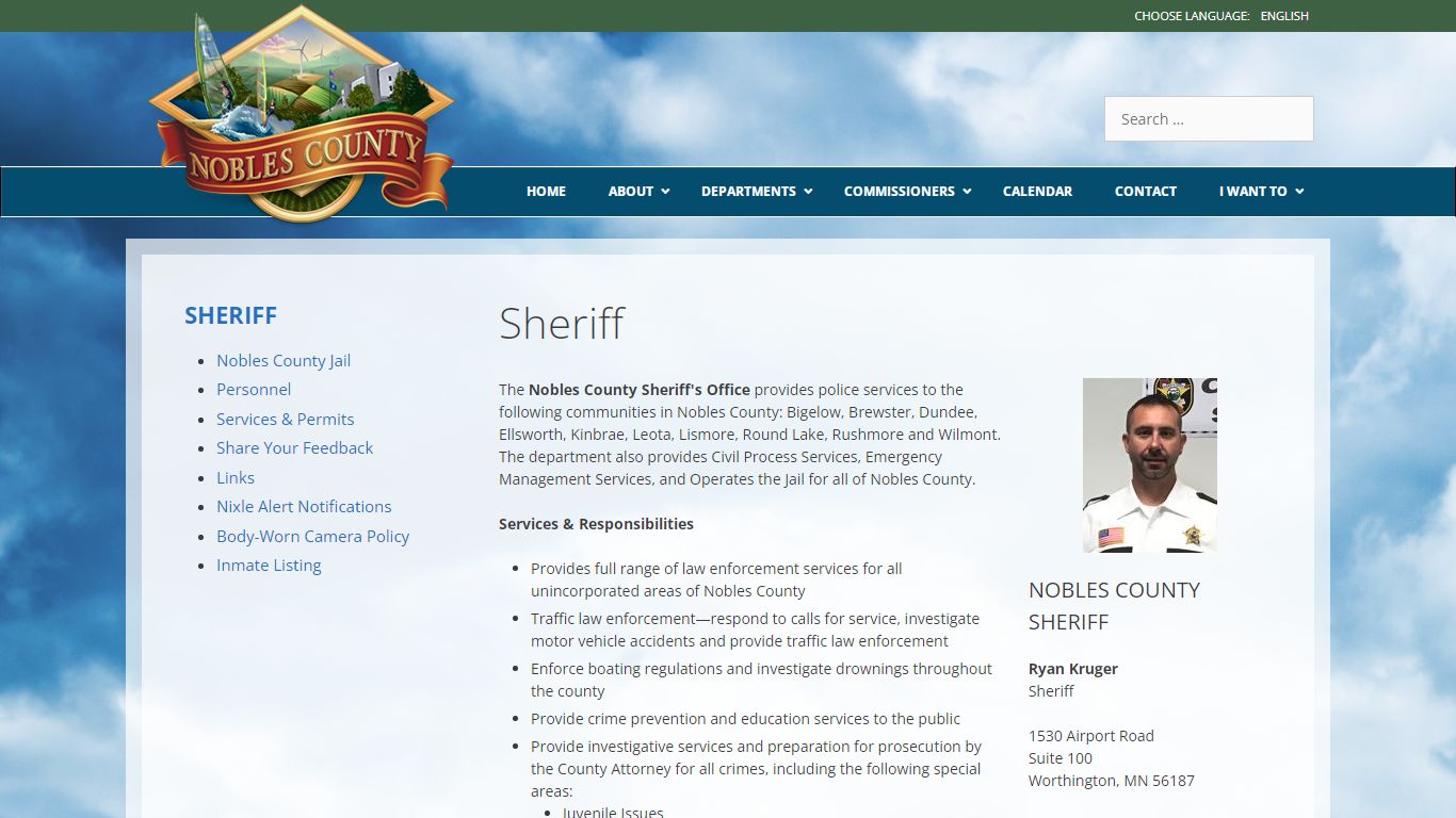 Sheriff – Nobles County Minnesota